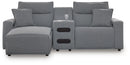 Modmax II Power Reclining Sectional with Chaise and Audio Console