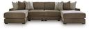 Camellia-Court Double Chaise Sectional