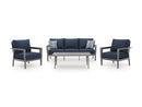 Gali Outdoor Sofa/Chairs/Table Set (Set of 4)