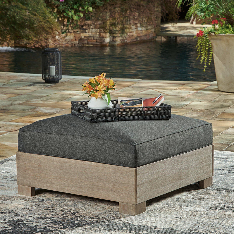 Citrine Park Outdoor Ottoman with Cushion